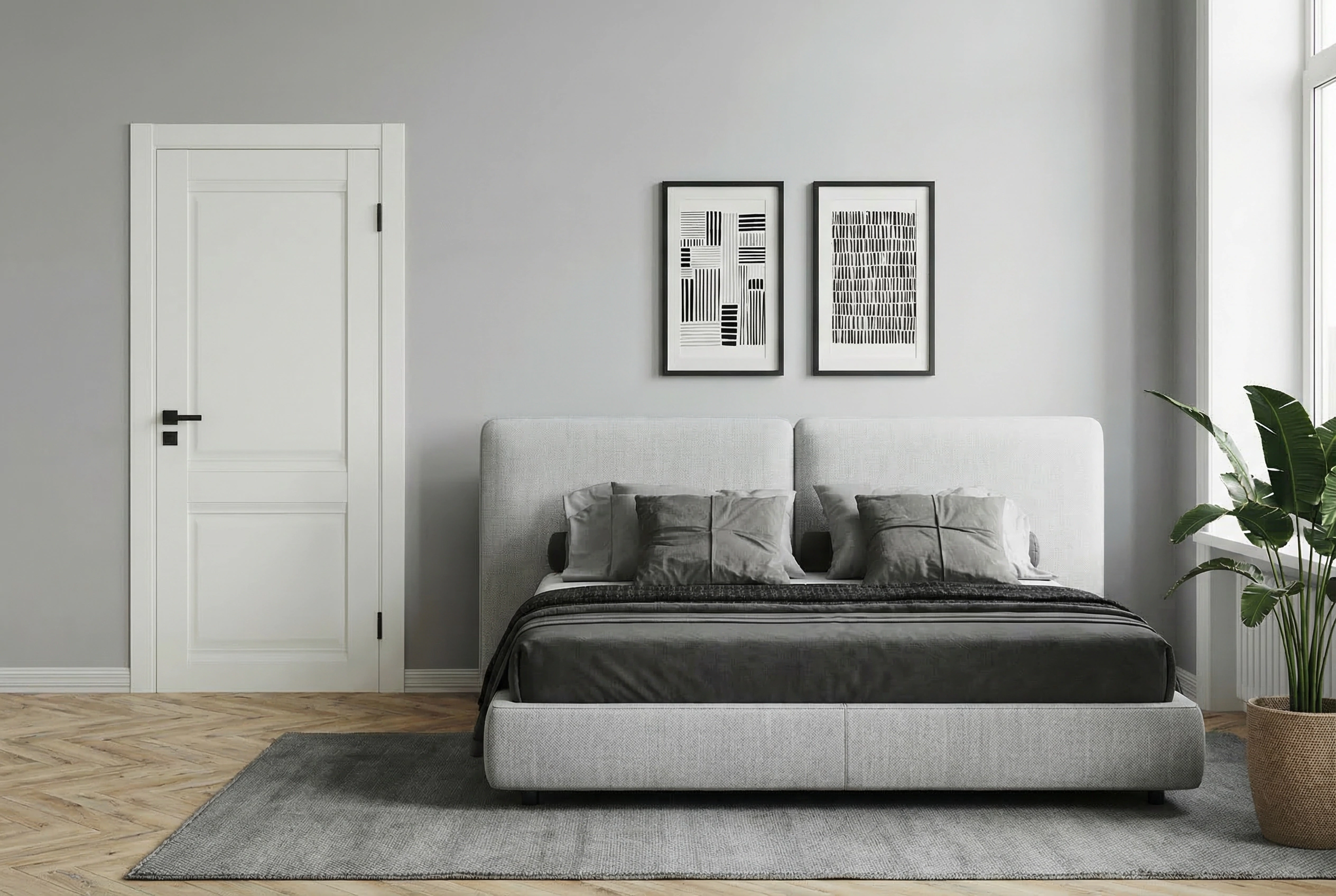 Белые двери